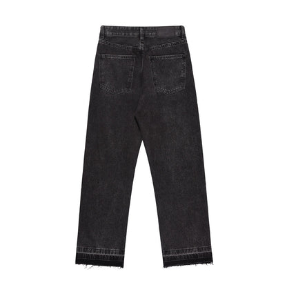 Neutral Washed Faded Loose Denim Pants PinkLimes Trending Streetwear