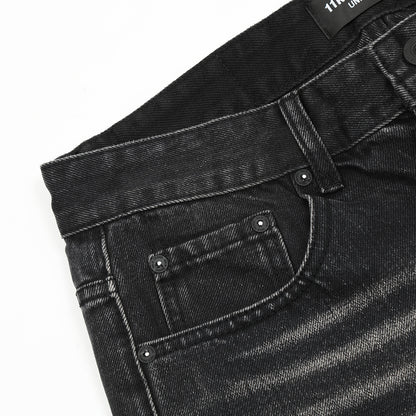 Loose Fit Washed Denim Straight Jeans PinkLimes Trending Streetwear