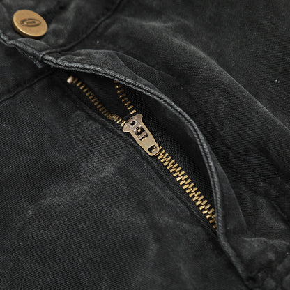 Multi-Pocket Crane Tactical Denim Pants PinkLimes Trending Streetwear