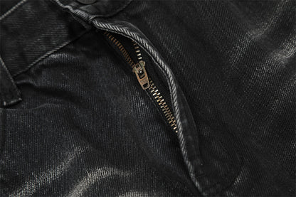 Loose Fit Washed Denim Straight Jeans PinkLimes Trending Streetwear
