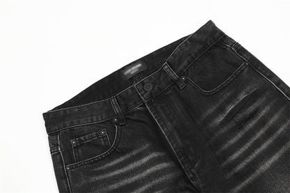 Loose Fit Washed Denim Straight Jeans PinkLimes Trending Streetwear