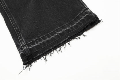 Loose Fit Washed Denim Straight Jeans PinkLimes Trending Streetwear