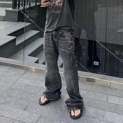 Tear‑Washed Jeans PinkLimes Trending Streetwear