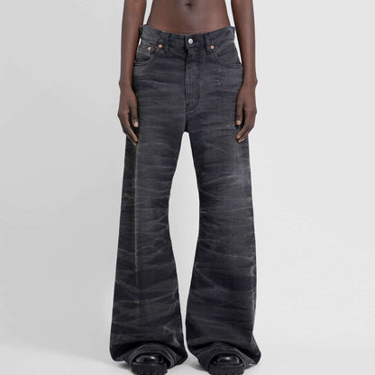 Washed Textured Water‑Corrugated Jeans PinkLimes Trending Streetwear