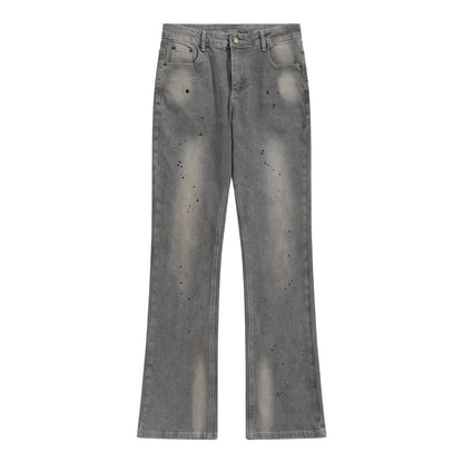 Splash Ink Loose Jeans Grey PinkLimes Trending Streetwear