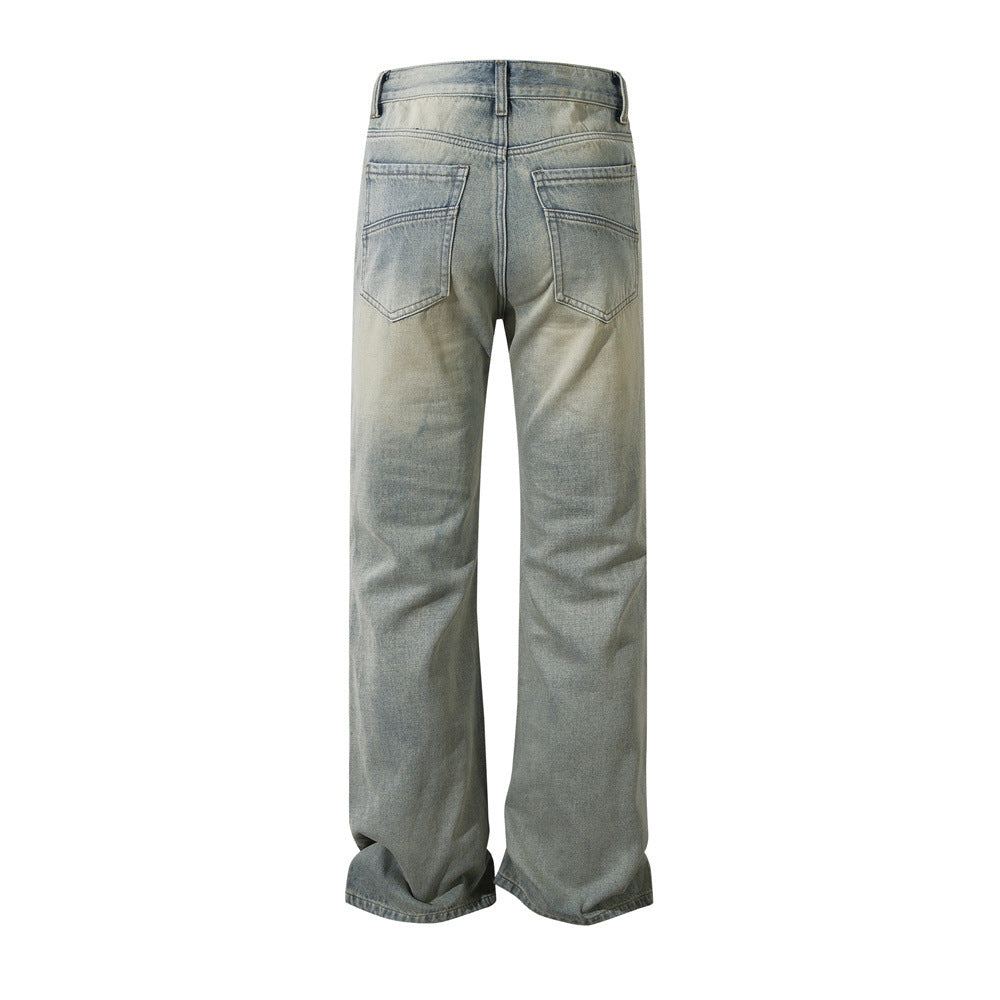 Water Gradient Denim Straight Leg Jeans PinkLimes Trending Streetwear