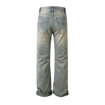 Water Gradient Denim Straight Leg Jeans PinkLimes Trending Streetwear