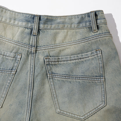 Water Gradient Denim Straight Leg Jeans PinkLimes Trending Streetwear
