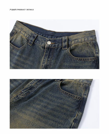 Retro Blue Washed Loose Jeans PinkLimes Trending Streetwear