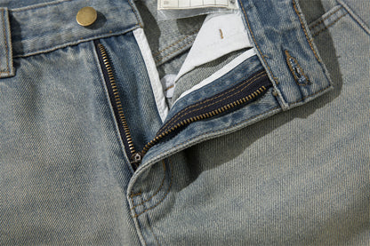 Water Gradient Denim Straight Leg Jeans PinkLimes Trending Streetwear