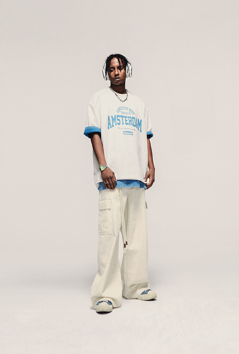 Wide Leg Workwear Cargo Pants PinkLimes Trending Streetwear