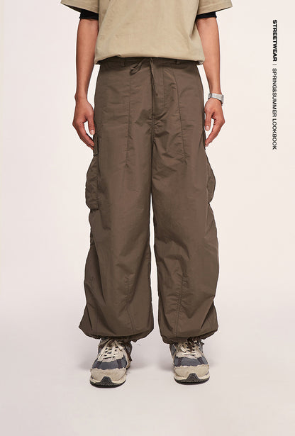 Fine Pattern Wide Leg Cargo Pants PinkLimes Trending Streetwear