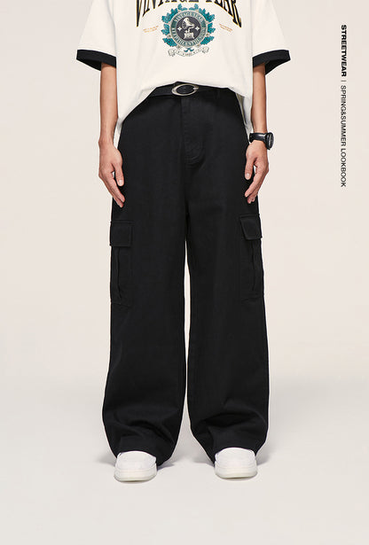Wide Leg Workwear Cargo Pants PinkLimes Trending Streetwear