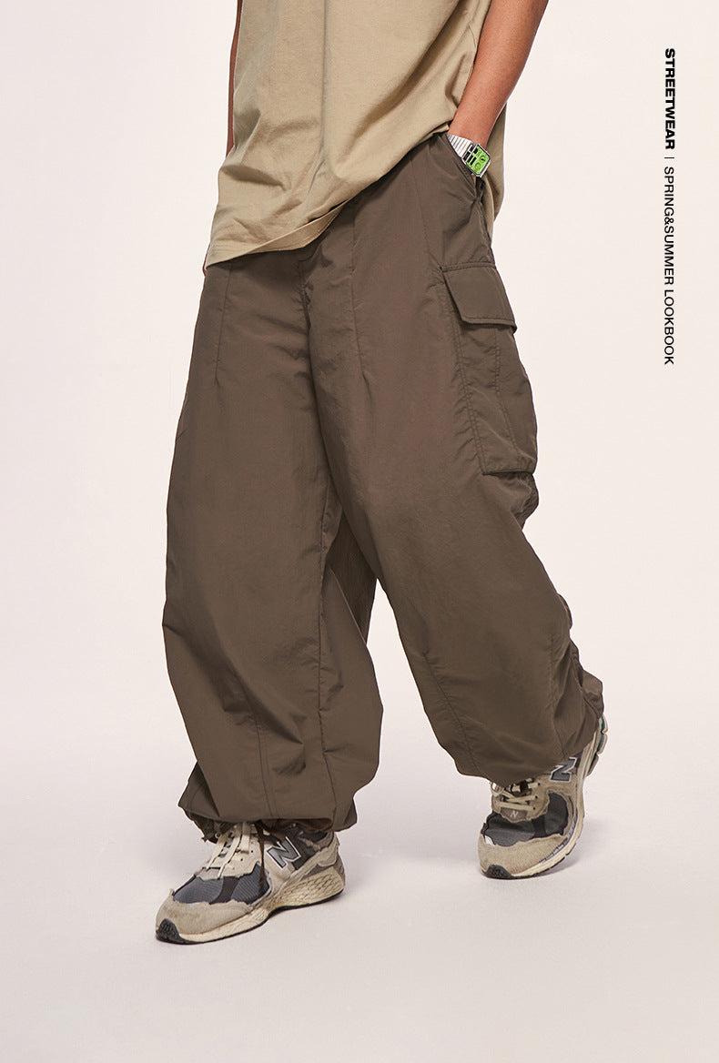 Fine Pattern Wide Leg Cargo Pants PinkLimes Trending Streetwear