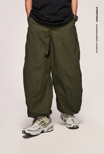 Fine Pattern Wide Leg Cargo Pants PinkLimes Trending Streetwear