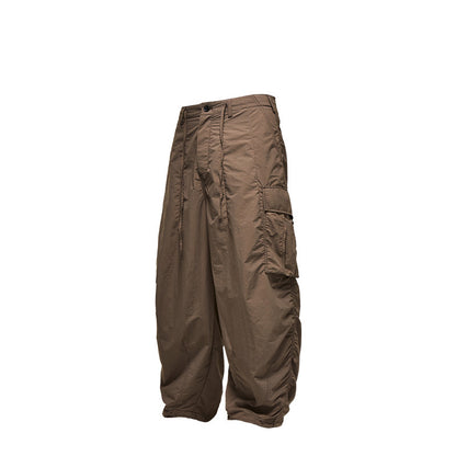 Fine Pattern Wide Leg Cargo Pants Brown PinkLimes Trending Streetwear