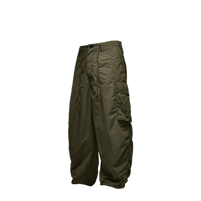 Fine Pattern Wide Leg Cargo Pants Army Green PinkLimes Trending Streetwear