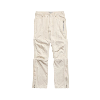 MADE EXTREME Street Cargo Pants Beige PinkLimes Trending Streetwear