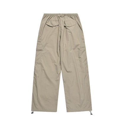 American Pleated Drawstring Cargo Pants PinkLimes Trending Streetwear