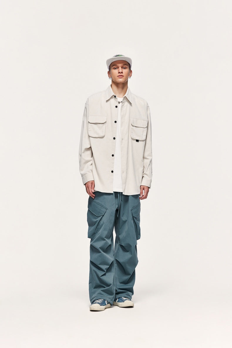 Functional Workwear Wide Leg Cargo Pants PinkLimes Trending Streetwear