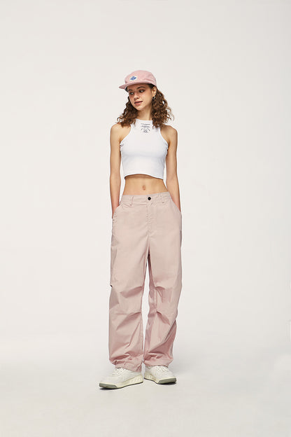 Two-Way Paratrooper Wide Leg Cargo Pants PinkLimes Trending Streetwear