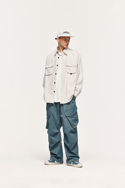Functional Workwear Wide Leg Cargo Pants PinkLimes Trending Streetwear