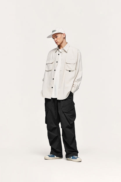 Functional Workwear Wide Leg Cargo Pants PinkLimes Trending Streetwear