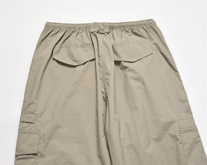 American Pleated Drawstring Cargo Pants PinkLimes Trending Streetwear