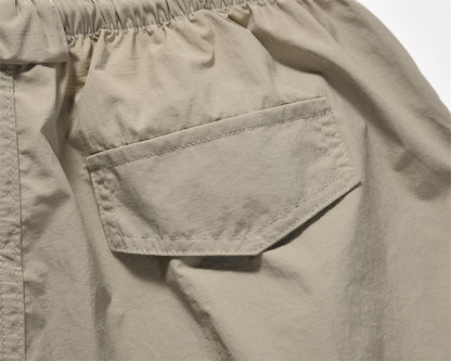 American Pleated Drawstring Cargo Pants PinkLimes Trending Streetwear
