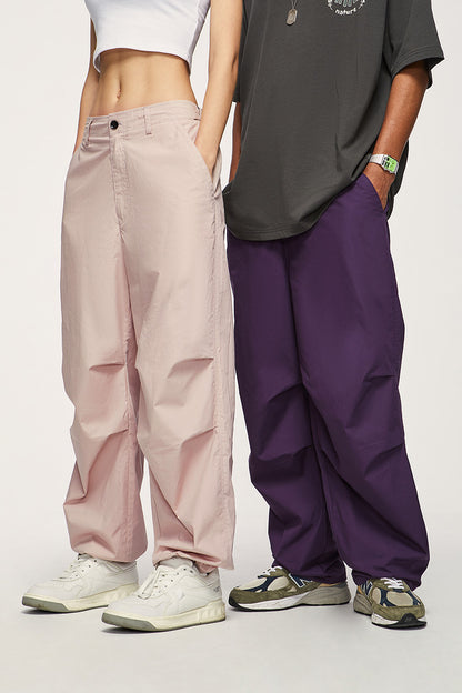 Two-Way Paratrooper Wide Leg Cargo Pants PinkLimes Trending Streetwear