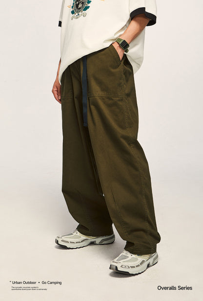 Japanese Loose Tooling Wide Leg Cargo Pants PinkLimes Trending Streetwear