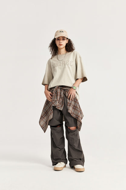 Waterproof Disassembly Wide-Leg Cargo Pants PinkLimes Trending Streetwear