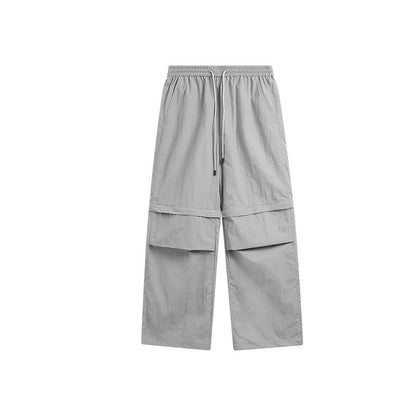 Waterproof Disassembly Wide-Leg Cargo Pants Gray PinkLimes Trending Streetwear