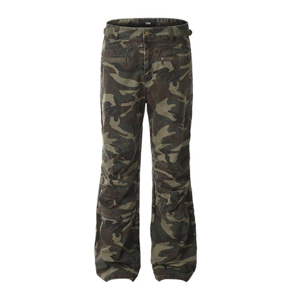 Camouflage Pleated Cargo Pants Camouflage PinkLimes Trending Streetwear