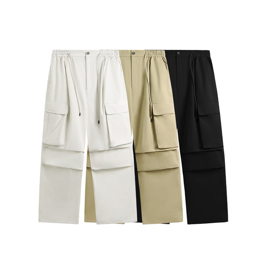Herringbone Parachute Wide Leg Cargo Pants PinkLimes Trending Streetwear