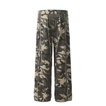 Wide-Leg Camouflage Cargo Pants PinkLimes Trending Streetwear