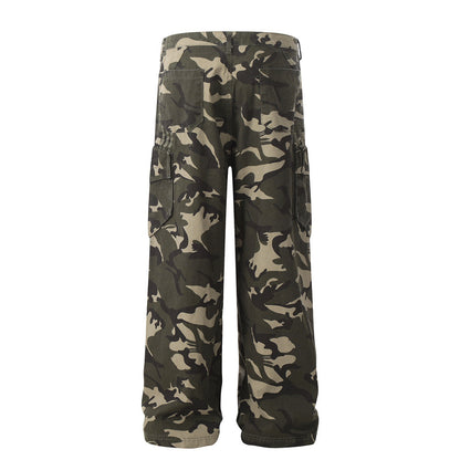 Striped Camouflage Loose Cargo Pants PinkLimes Trending Streetwear