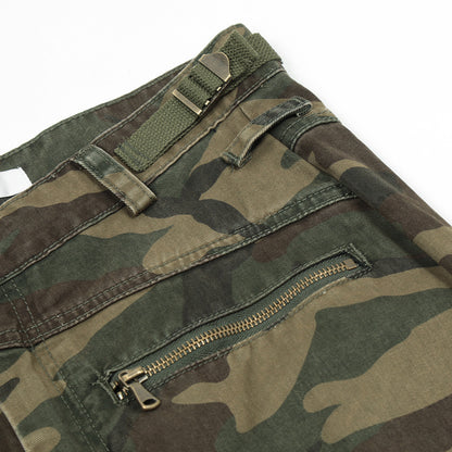 Camouflage Pleated Cargo Pants PinkLimes Trending Streetwear