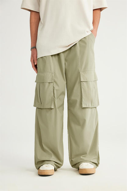 Rainproof Ming Line Wide Leg Cargo Pants PinkLimes Trending Streetwear
