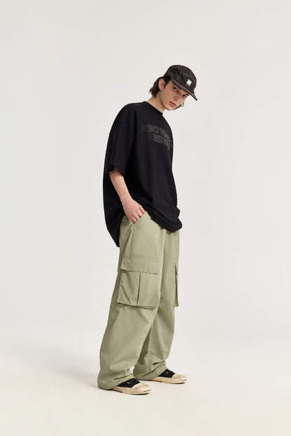 Rainproof Ming Line Wide Leg Cargo Pants PinkLimes Trending Streetwear