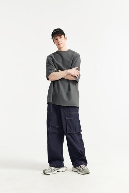 Rainproof Ming Line Wide Leg Cargo Pants PinkLimes Trending Streetwear