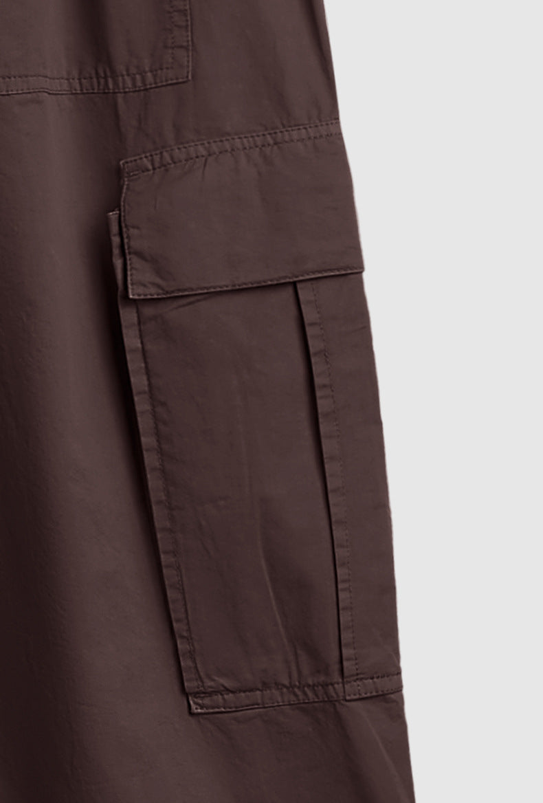 Washed Wide-Leg Cargo Overalls PinkLimes Trending Streetwear