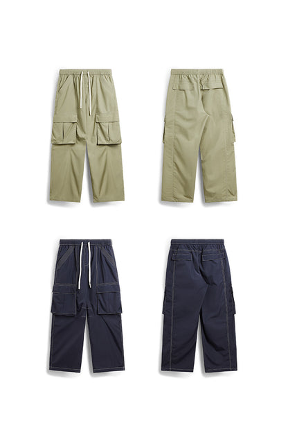 Rainproof Ming Line Wide Leg Cargo Pants PinkLimes Trending Streetwear