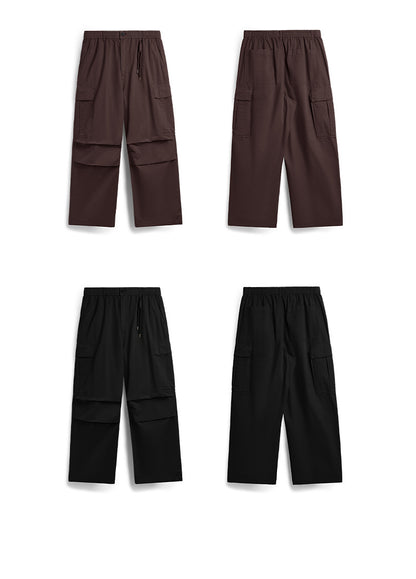 Washed Wide-Leg Cargo Overalls PinkLimes Trending Streetwear