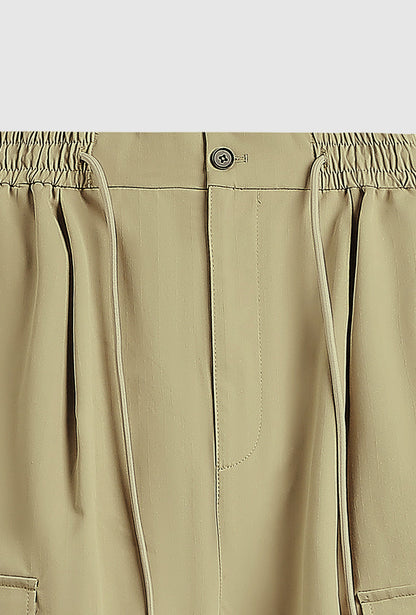 Herringbone Parachute Wide Leg Cargo Pants PinkLimes Trending Streetwear
