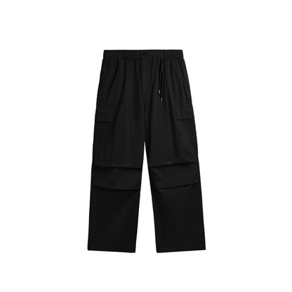 Washed Wide-Leg Cargo Overalls Black PinkLimes Trending Streetwear