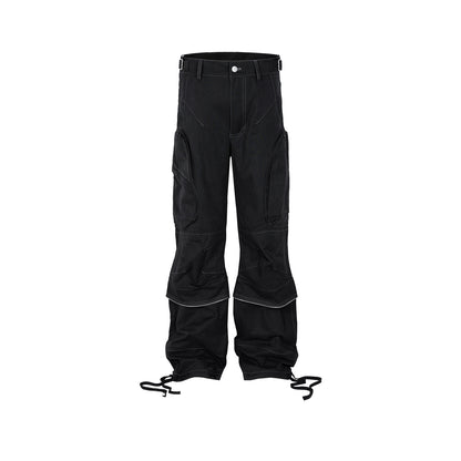 Drawstring Multi-Pocket Cargo Pants PinkLimes Trending Streetwear