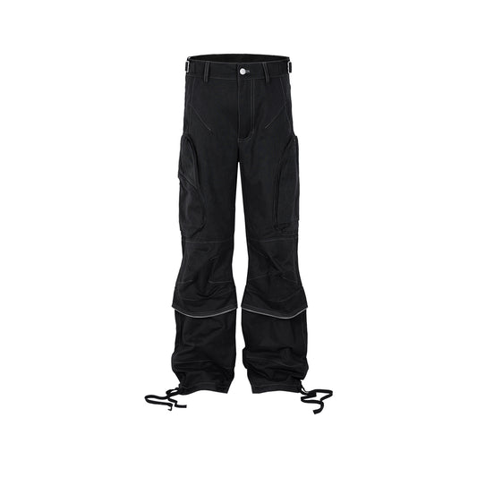 Drawstring Multi-Pocket Cargo Pants PinkLimes Trending Streetwear
