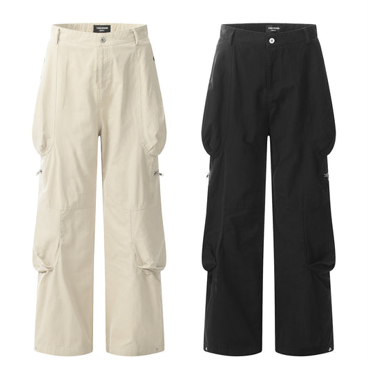 Loose Pleated Cargo Pants PinkLimes Trending Streetwear