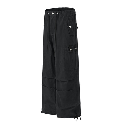 Loose Drawstring Wide Leg Cargo Pants PinkLimes Trending Streetwear